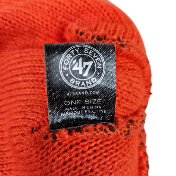 47 Brand Throw‎ Back Knit NFL Cleveland Browns Beanie Hat w Pom Pom Unisex N44 - Picture 6 of 8